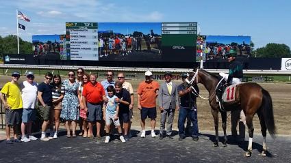 Tetragrammaton wins Race 7 at Monmouth Park on Saturday, July 30, 2022 (Pat Kinsella)