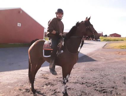 Giuliana Vee training at Penn National on Saturday, May 2, 2020 (Mark Salvaggio)