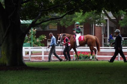 Harbour Way, with Albin Jimenez in the saddle, breaks her maiden in race 1 at Monmouth Park on July 15, 2018
