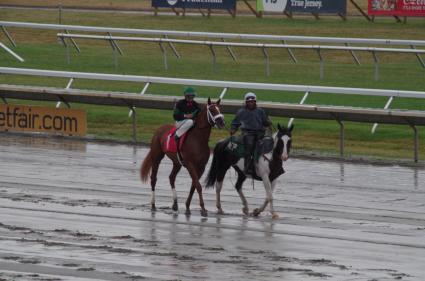 Harbour Way, with Albin Jimenez in the saddle, breaks her maiden in race 1 at Monmouth Park on July 15, 2018