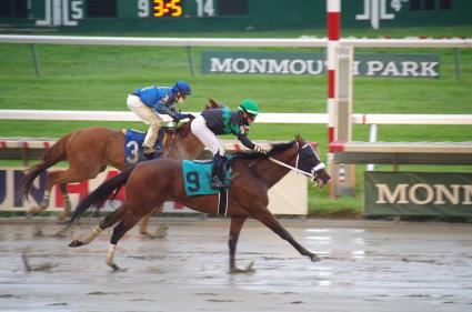 Highwaytwentyseven, with Antonio Gallardo up, in race 13 on Sunday August 16, 2020 (Christopher Driscoll)