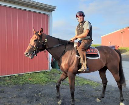 Pango training at Penn National on August 8, 2020 (Mark Salvaggio)