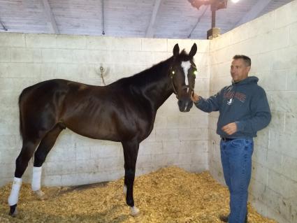 Rapstorerocks pictured with Kelly Breen at Palm Meadows on February 4, 2020 (Robb Levinsky)