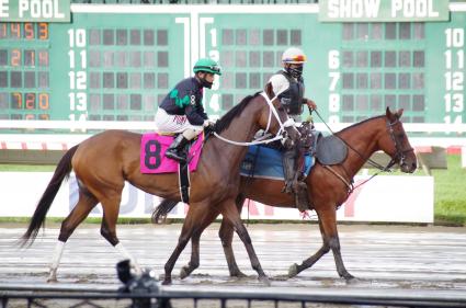 Tracy Ann's Legacy, with Jose Ferrer up, wins race 13 at Monmouth Park on August 29, 2020