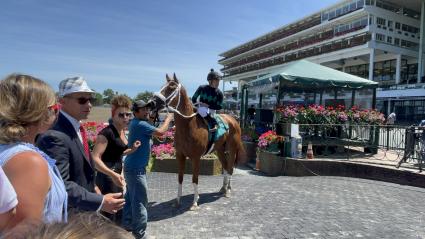 U Kant Whip It  wins Race 5 at Monmouth Park on July 4, 2022 (Christopher Driscoll)